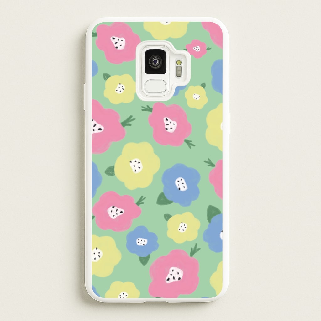 Painted Flowers - Floral Patterns  - Floral Patterns Phone Case for Galaxy S9