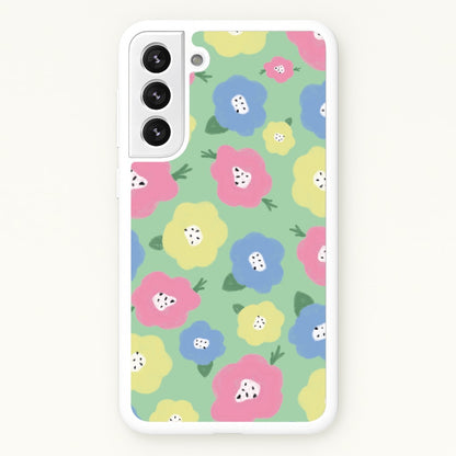 Painted Flowers - Floral Patterns  - Floral Patterns Phone Case for Galaxy S21FE