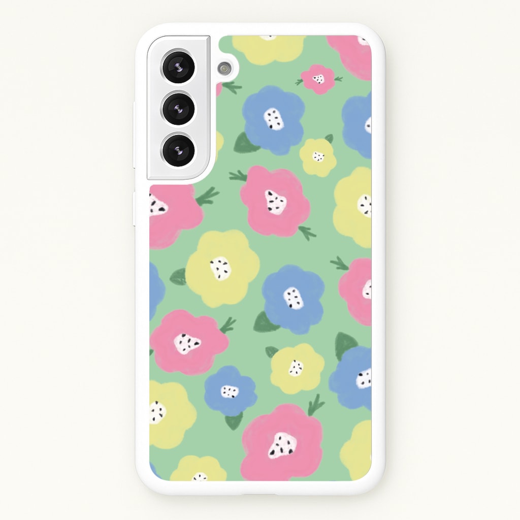 Painted Flowers - Floral Patterns  - Floral Patterns Phone Case for Galaxy S21