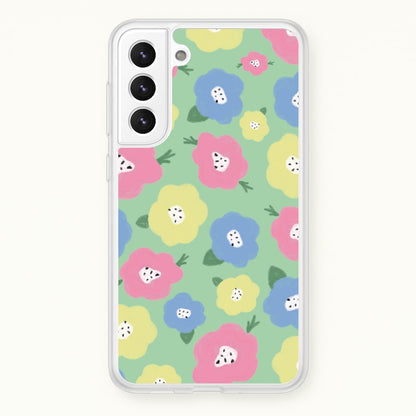 Painted Flowers - Floral Patterns  - Floral Patterns Phone Case for Galaxy S22 Plus