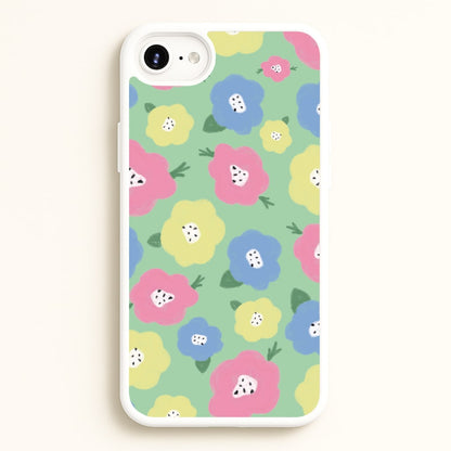 Painted Flowers - Floral Patterns  - Floral Patterns Phone Case for iPhone 6 / 7 / 8 / SE