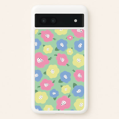 Painted Flowers - Floral Patterns  - Floral Patterns Phone Case for Google Pixel 6a