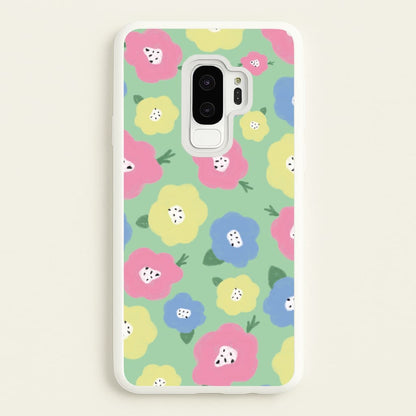Painted Flowers - Floral Patterns  - Floral Patterns Phone Case for Galaxy S9 Plus