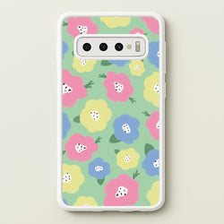 Painted Flowers - Floral Patterns  - Floral Patterns Phone Case for Galaxy S10 Plus