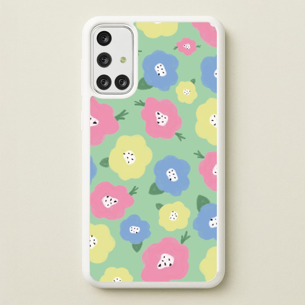 Painted Flowers - Floral Patterns  - Floral Patterns Phone Case for Galaxy A71