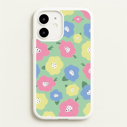 Painted Flowers - Floral Patterns  - Floral Patterns Phone Case for iPhone 12 / 12 Pro