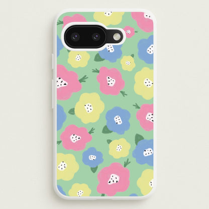 Painted Flowers - Floral Patterns  - Floral Patterns Phone Case for Google Pixel 9a