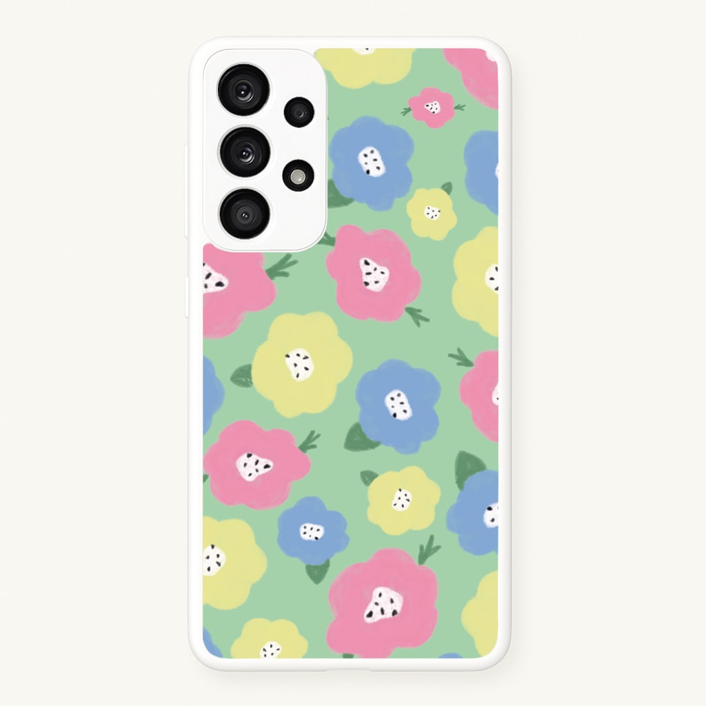 Painted Flowers - Floral Patterns  - Floral Patterns Phone Case for Galaxy A53