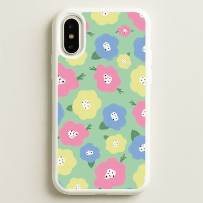 Painted Flowers - Floral Patterns  - Floral Patterns Phone Case for iPhone X / XS