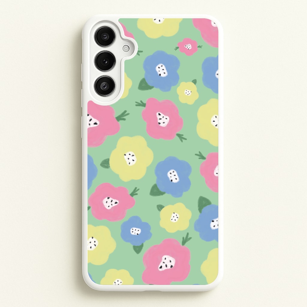 Painted Flowers - Floral Patterns  - Floral Patterns Phone Case for Galaxy A34