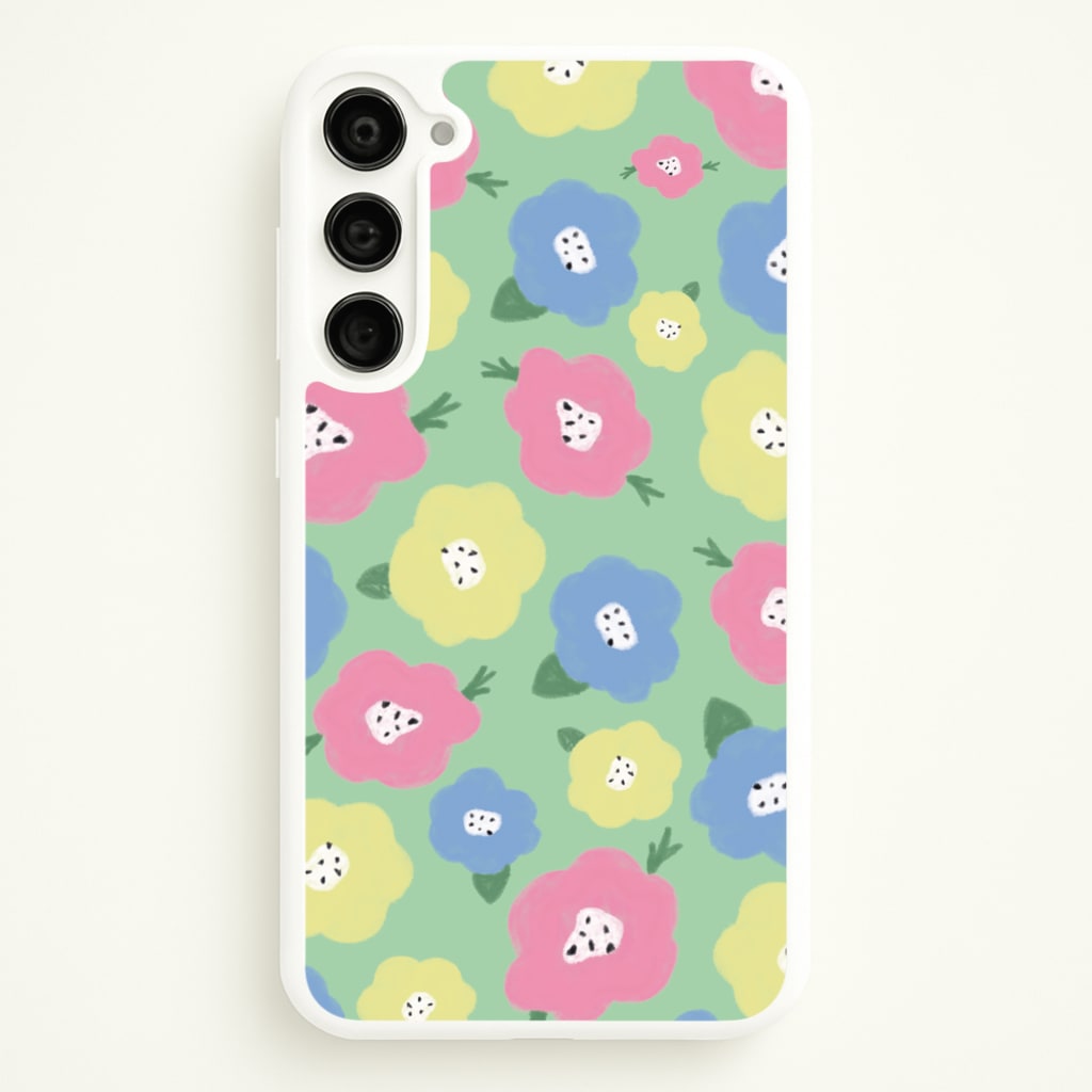Painted Flowers - Floral Patterns  - Floral Patterns Phone Case for Galaxy S23