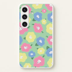 Painted Flowers - Floral Patterns  - Floral Patterns Phone Case for Galaxy S24 Plus