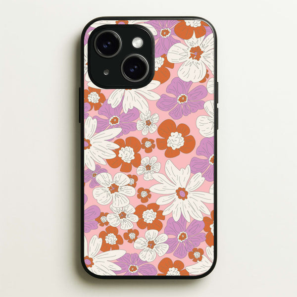 Retro Flowers - Floral Patterns  - Floral Patterns Phone Case for iPhone 15