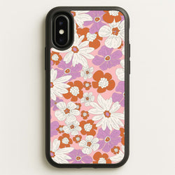 Retro Flowers - Floral Patterns  - Floral Patterns Phone Case for iPhone X / XS