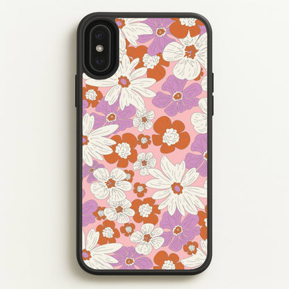 Retro Flowers - Floral Patterns  - Floral Patterns Phone Case for iPhone XS Max
