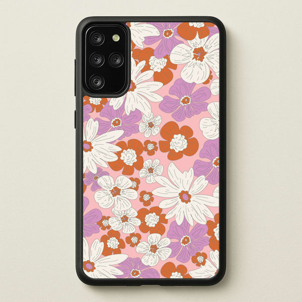 Retro Flowers - Floral Patterns  - Floral Patterns Phone Case for Galaxy S20 Plus