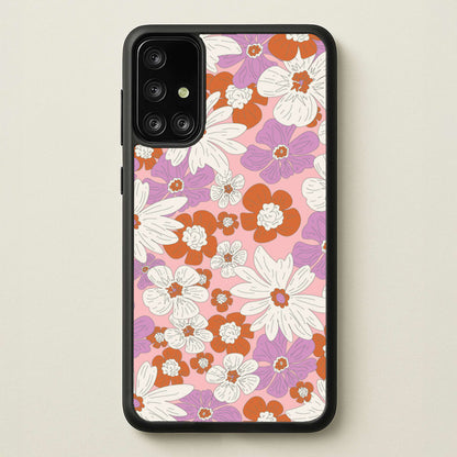 Retro Flowers - Floral Patterns  - Floral Patterns Phone Case for Galaxy A71