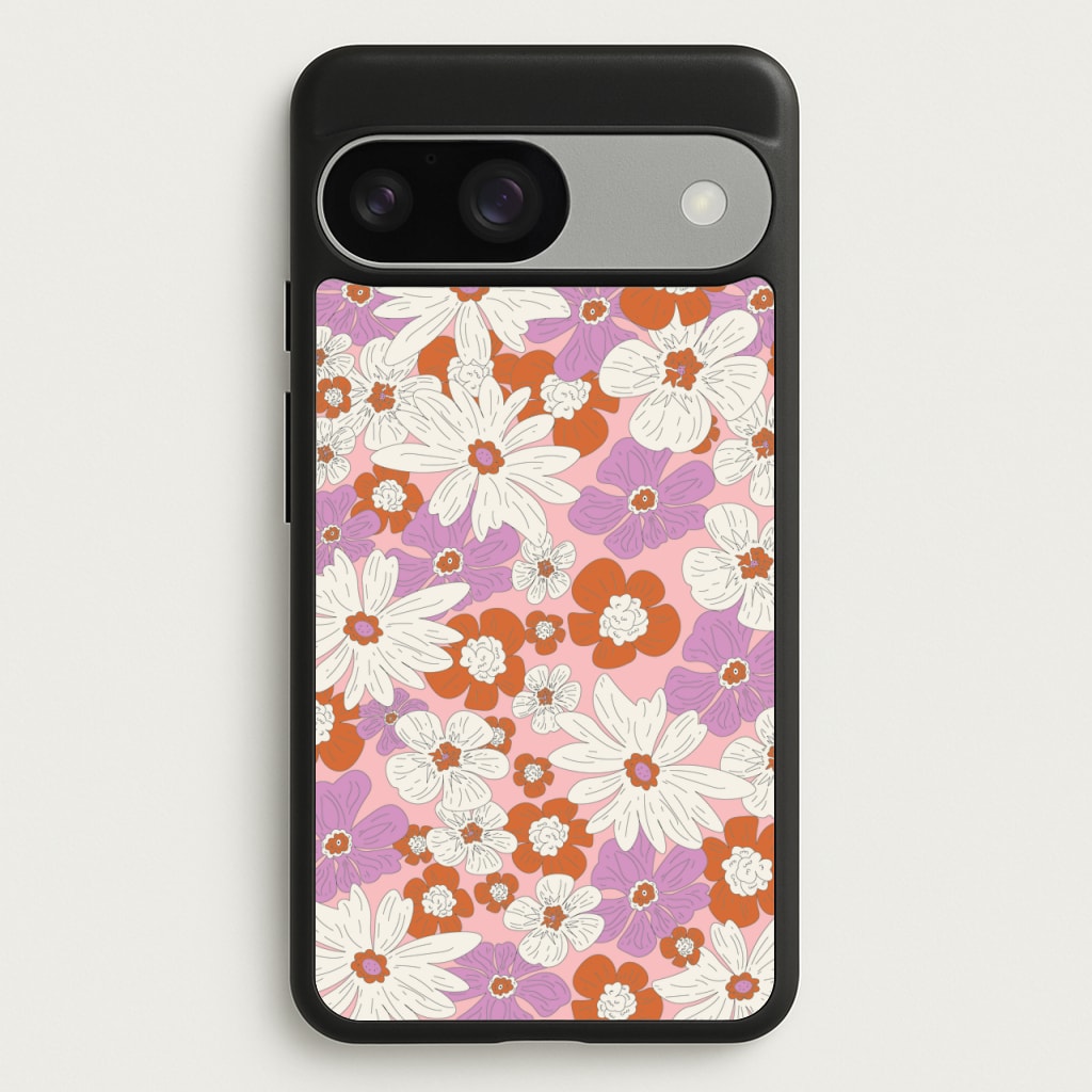 Retro Flowers - Floral Patterns  - Floral Patterns Phone Case for Google Pixel 9 / 9 Pro
