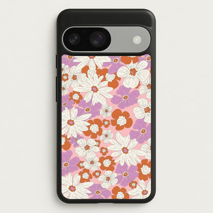 Retro Flowers - Floral Patterns  - Floral Patterns Phone Case for Google Pixel 9 / 9 Pro