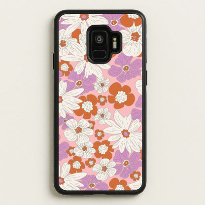 Retro Flowers - Floral Patterns  - Floral Patterns Phone Case for Galaxy S9