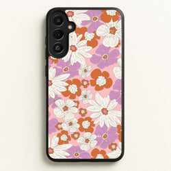 Retro Flowers - Floral Patterns  - Floral Patterns Phone Case for Galaxy A36