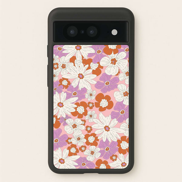 Retro Flowers - Floral Patterns  - Floral Patterns Phone Case for Google Pixel 8