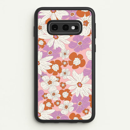 Retro Flowers - Floral Patterns  - Floral Patterns Phone Case for Galaxy S10e