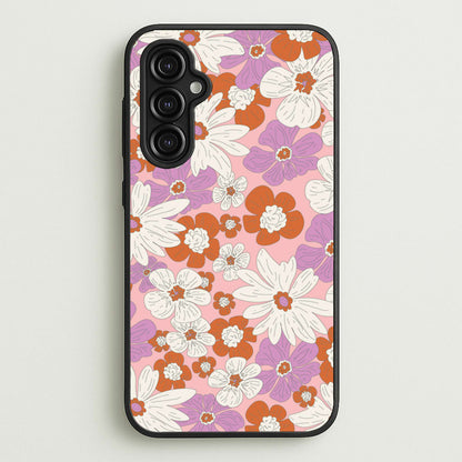 Retro Flowers - Floral Patterns  - Floral Patterns Phone Case for Galaxy A14