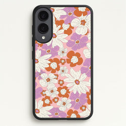 Retro Flowers - Floral Patterns  - Floral Patterns Phone Case for Galaxy S25 Edge