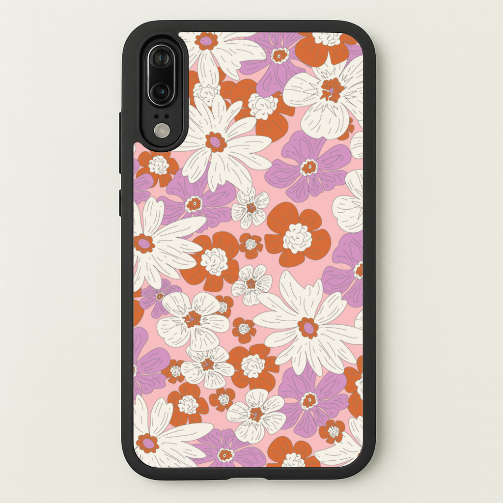 Retro Flowers - Floral Patterns  - Floral Patterns Phone Case for Huawei P20