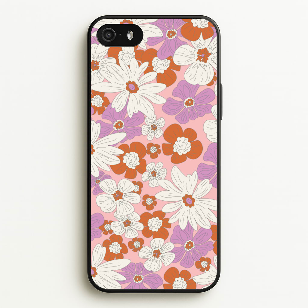 Retro Flowers - Floral Patterns  - Floral Patterns Phone Case for iPhone 5 / 5s / SE 2016