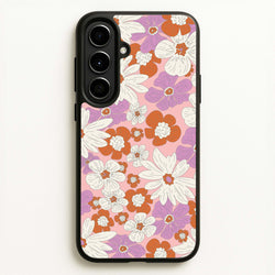 Retro Flowers - Floral Patterns  - Floral Patterns Phone Case for Galaxy A56