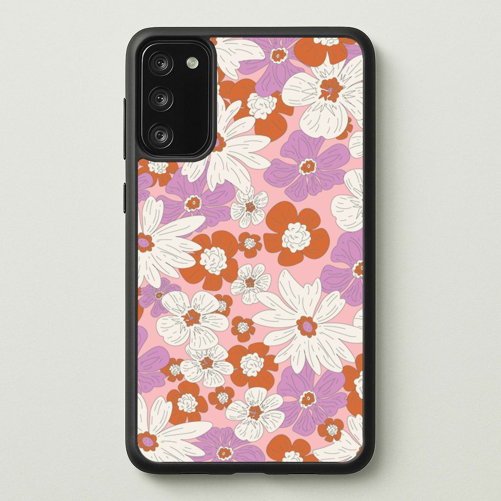 Retro Flowers - Floral Patterns  - Floral Patterns Phone Case for Galaxy A41