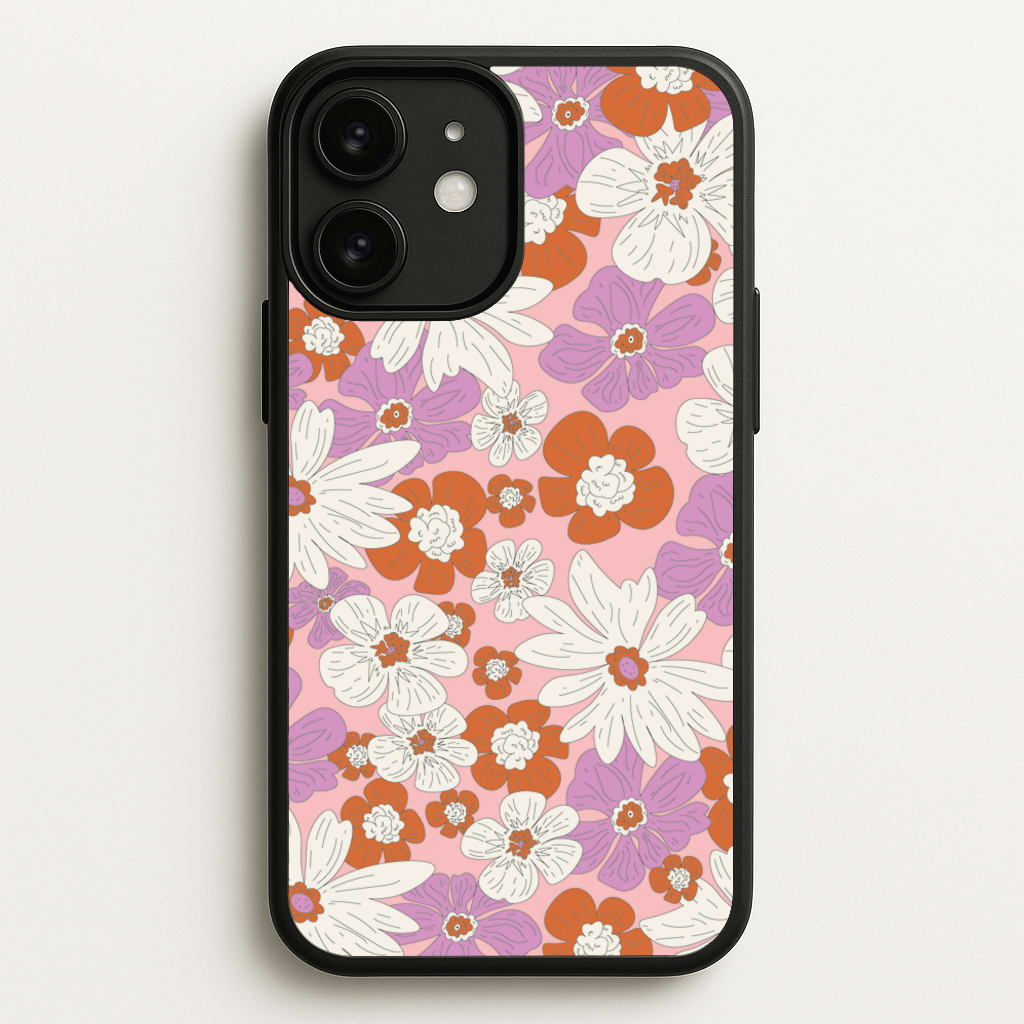 Retro Flowers - Floral Patterns  - Floral Patterns Phone Case for iPhone 11