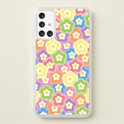 Psychedelic Flowers - Floral Patterns  - Floral Patterns Phone Case for Galaxy A71