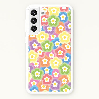 Psychedelic Flowers - Floral Patterns  - Floral Patterns Phone Case for Galaxy S22 Plus