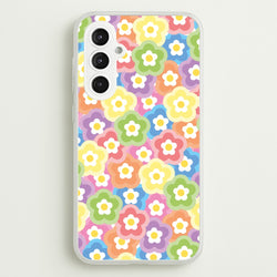 Psychedelic Flowers - Floral Patterns  - Floral Patterns Phone Case for Galaxy S23FE
