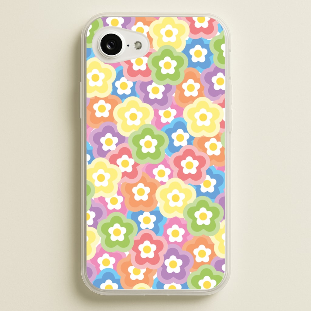 Psychedelic Flowers - Floral Patterns  - Floral Patterns Phone Case for iPhone 16e
