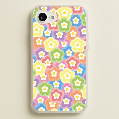 Psychedelic Flowers - Floral Patterns  - Floral Patterns Phone Case for iPhone 16e