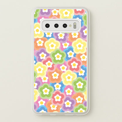 Psychedelic Flowers - Floral Patterns  - Floral Patterns Phone Case for Galaxy S10 Plus