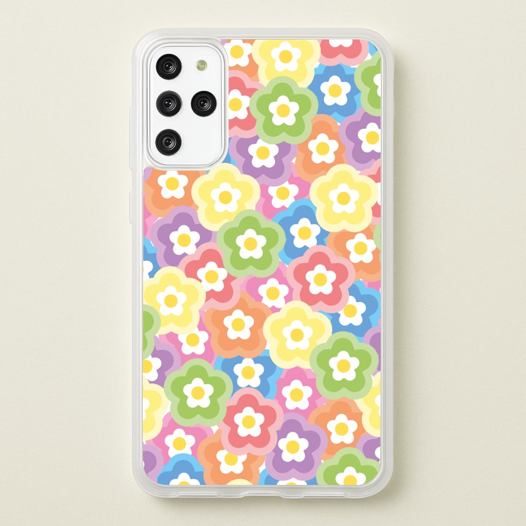 Psychedelic Flowers - Floral Patterns  - Floral Patterns Phone Case for Galaxy S20 Plus