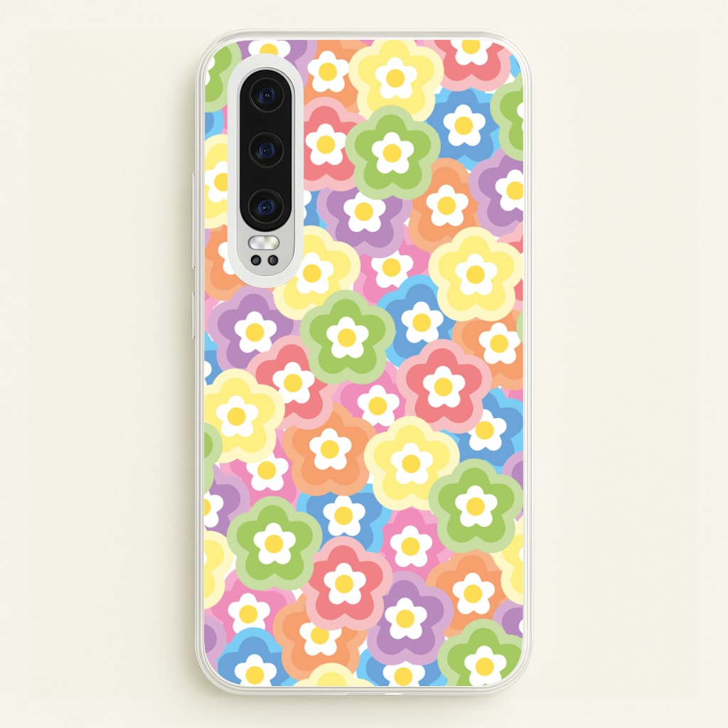 Psychedelic Flowers - Floral Patterns  - Floral Patterns Phone Case for Huawei P30
