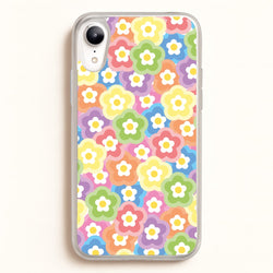 Psychedelic Flowers - Floral Patterns  - Floral Patterns Phone Case for iPhone XR