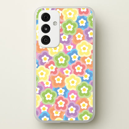 Psychedelic Flowers - Floral Patterns  - Floral Patterns Phone Case for Galaxy A15