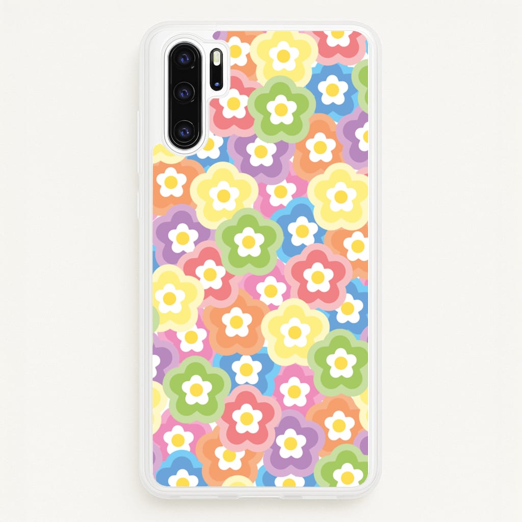 Psychedelic Flowers - Floral Patterns  - Floral Patterns Phone Case for Huawei P30 Pro