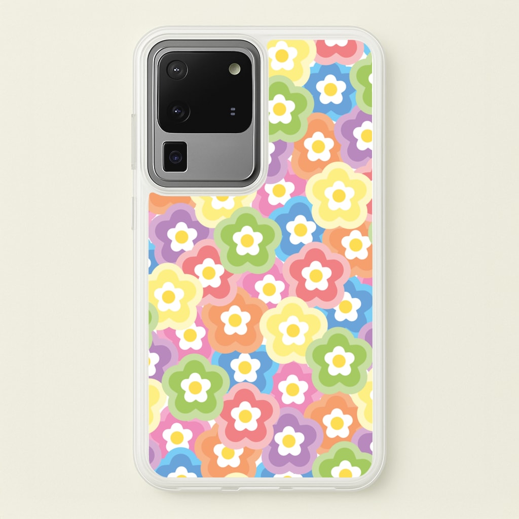Psychedelic Flowers - Floral Patterns  - Floral Patterns Phone Case for Galaxy S20 Ultra