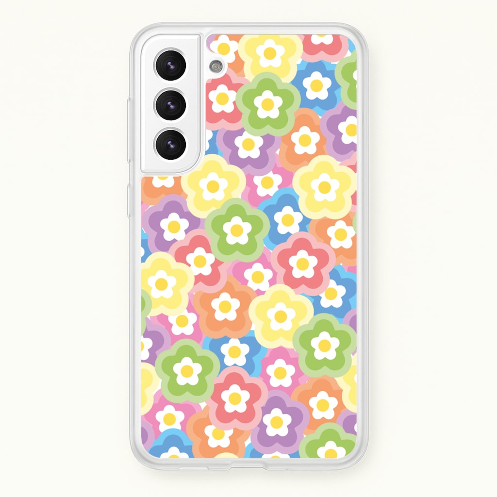 Psychedelic Flowers - Floral Patterns  - Floral Patterns Phone Case for Galaxy S21