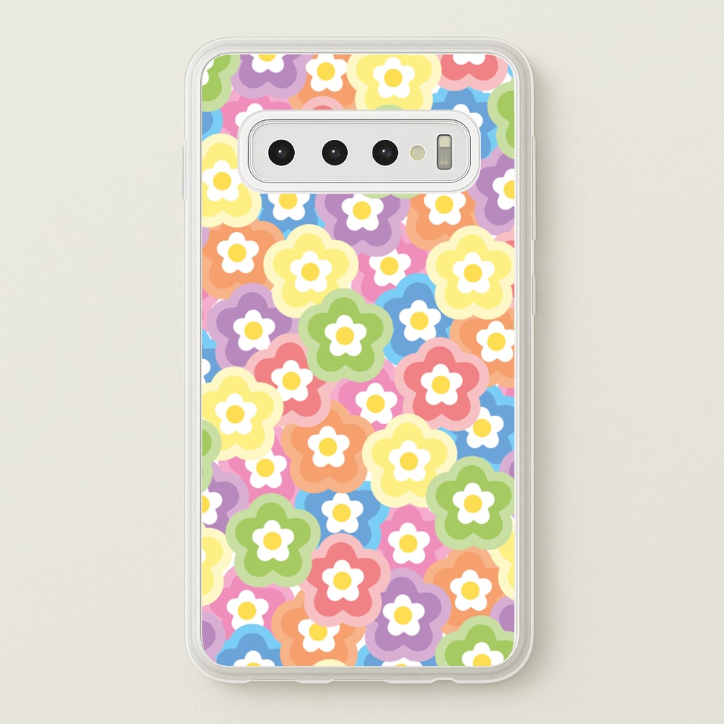 Psychedelic Flowers - Floral Patterns  - Floral Patterns Phone Case for Galaxy S10