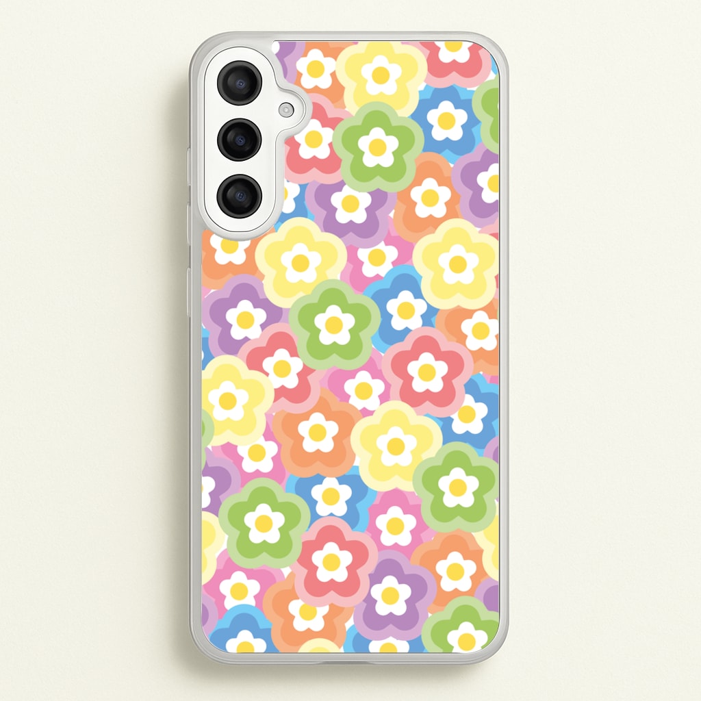 Psychedelic Flowers - Floral Patterns  - Floral Patterns Phone Case for Galaxy A36