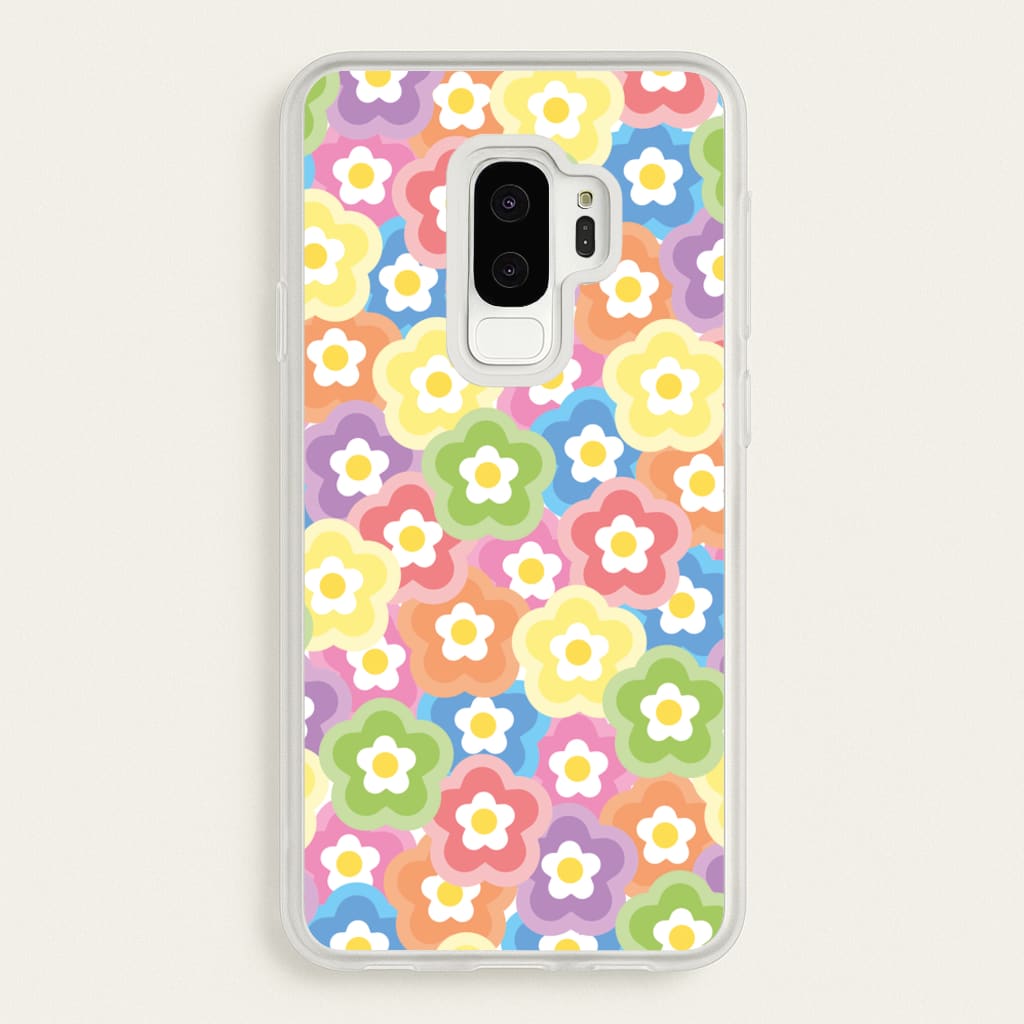Psychedelic Flowers - Floral Patterns  - Floral Patterns Phone Case for Galaxy S9 Plus